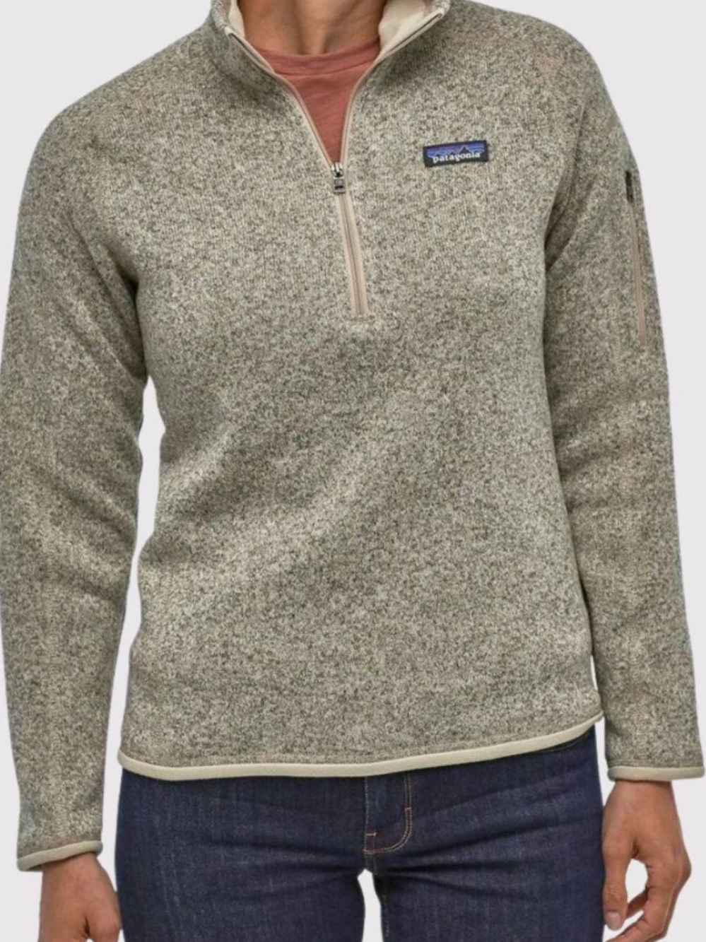 Patagonia Better Sweater Women S Gray Heather 1/4 Zip Fleece Pullover Jacket